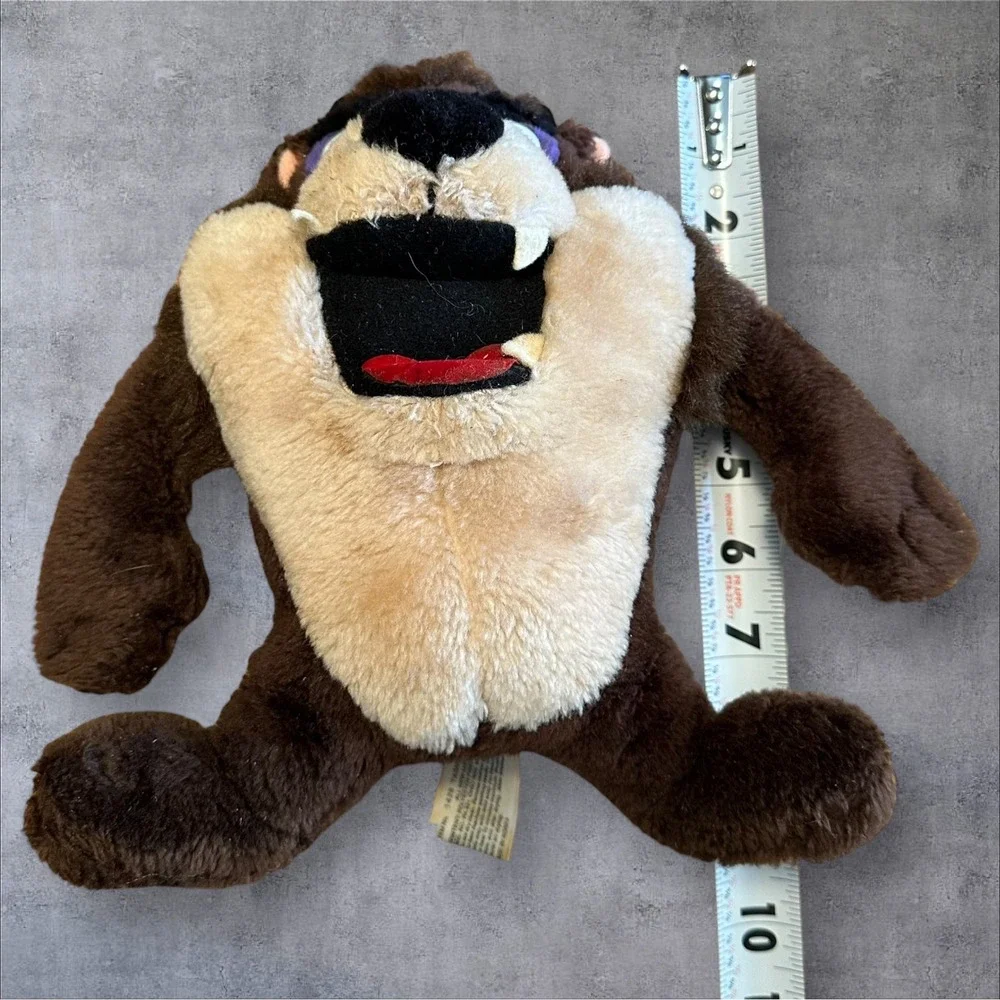 LOONEY TUNES Tasmanian Devil Plush Taz 4K Company Mighty Star 1991 Korea 10‎ in